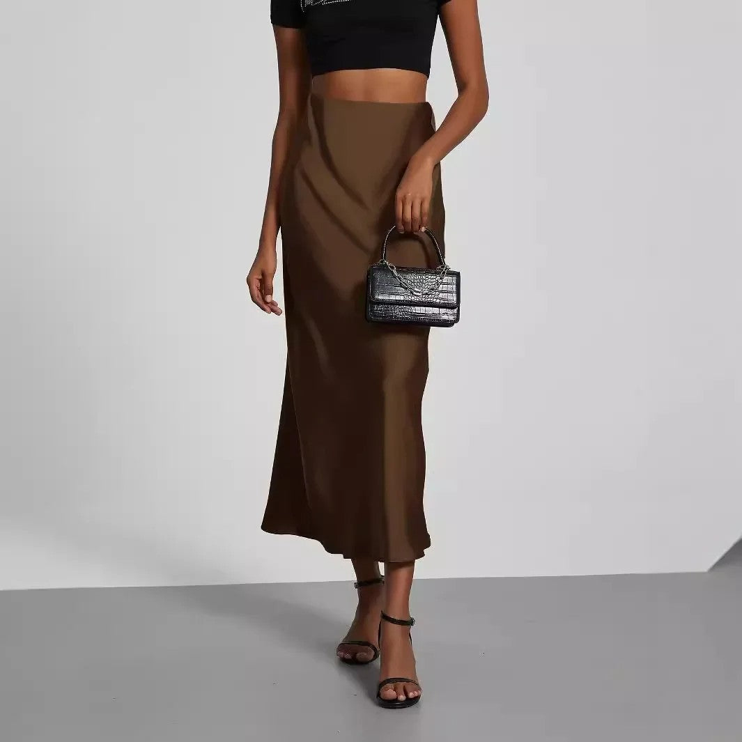Ferrano Satin Midi Skirt