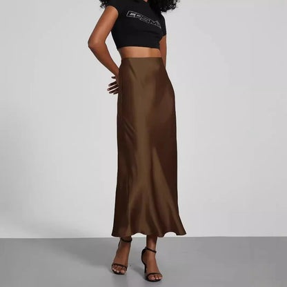 Ferrano Satin Midi Skirt