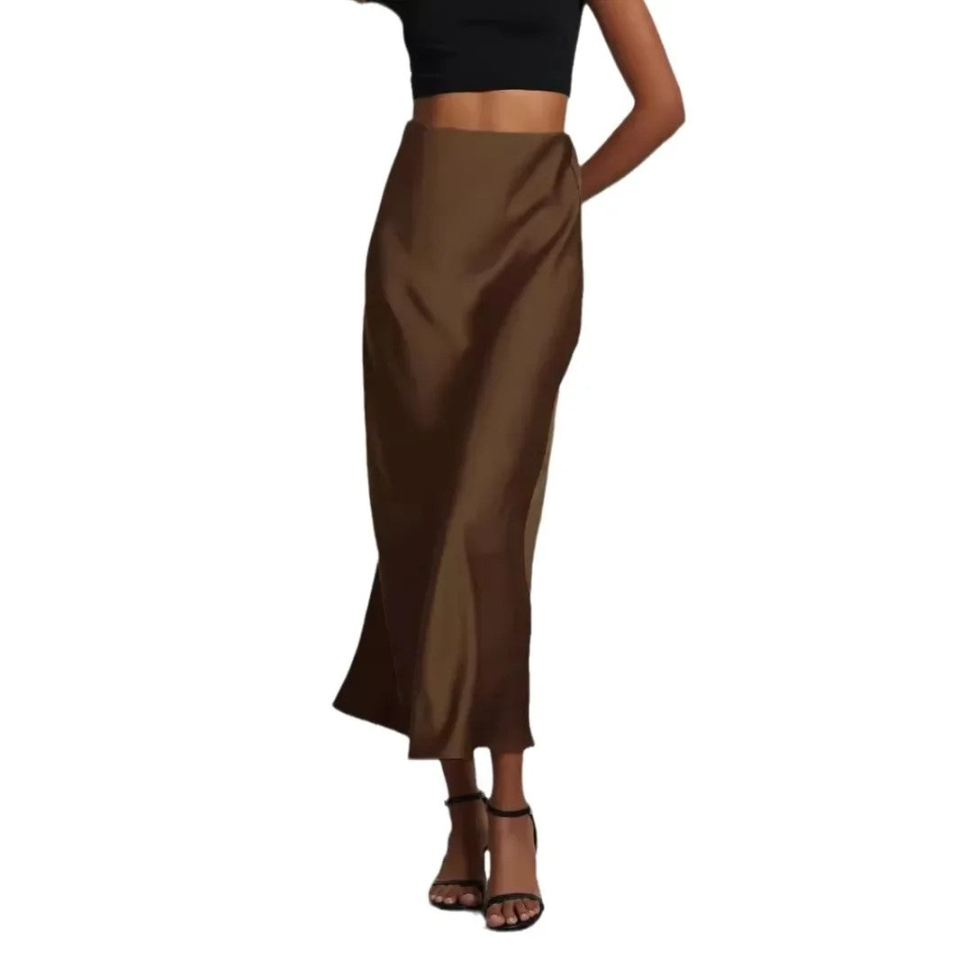 Ferrano Satin Midi Skirt