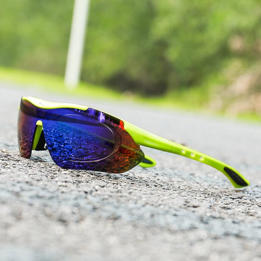 Flux Performance Cycling Glasses - Electric Lime Mirror