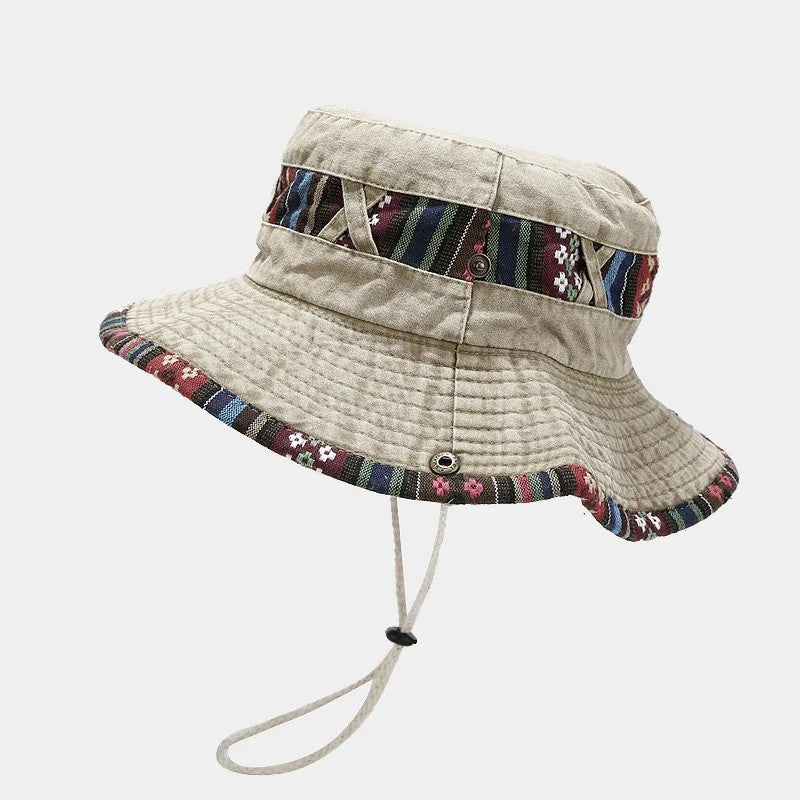 Garda Adjustable Bucket Hat - Sandstone Patchwork