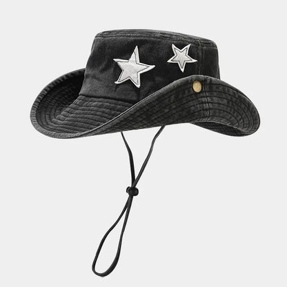 Garda Adjustable Bucket Hat - Charcoal Star