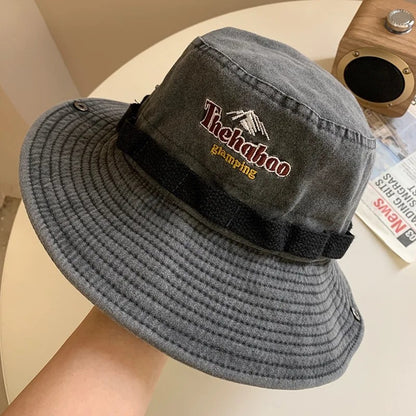 Garda Adjustable Bucket Hat - Charcoal Mountain Logo