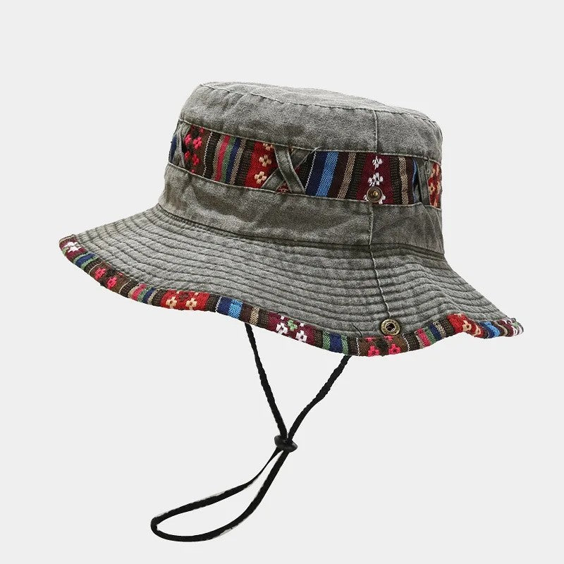 Garda Adjustable Bucket Hat - Faded Olive Patchwork