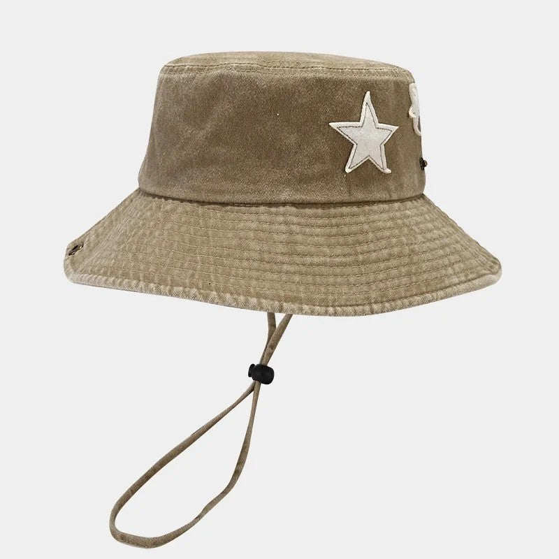 Garda Adjustable Bucket Hat - Khaki Star