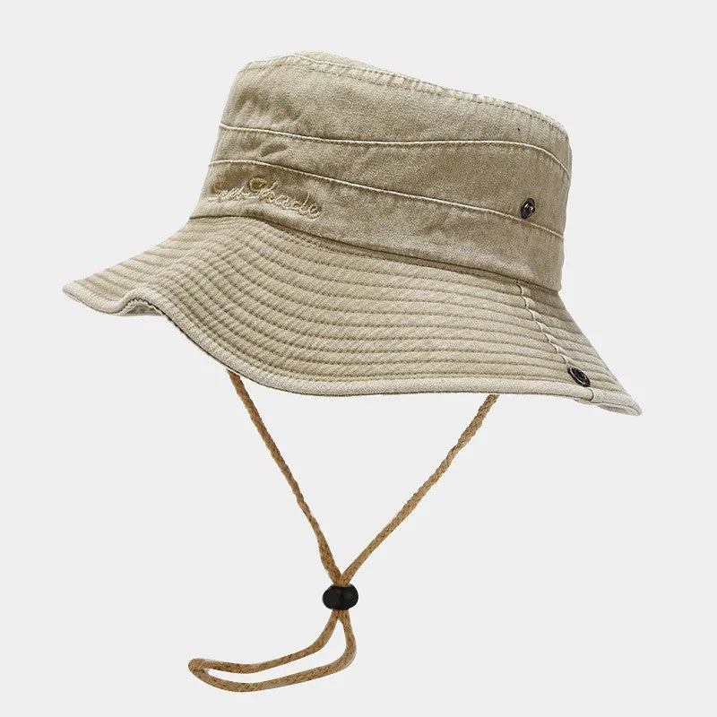 Garda Adjustable Bucket Hat - Khaki Text