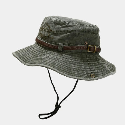 Garda Adjustable Bucket Hat - Olive Strap