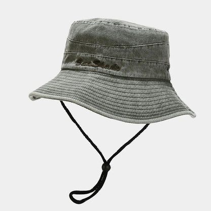 Garda Adjustable Bucket Hat - Olive Text
