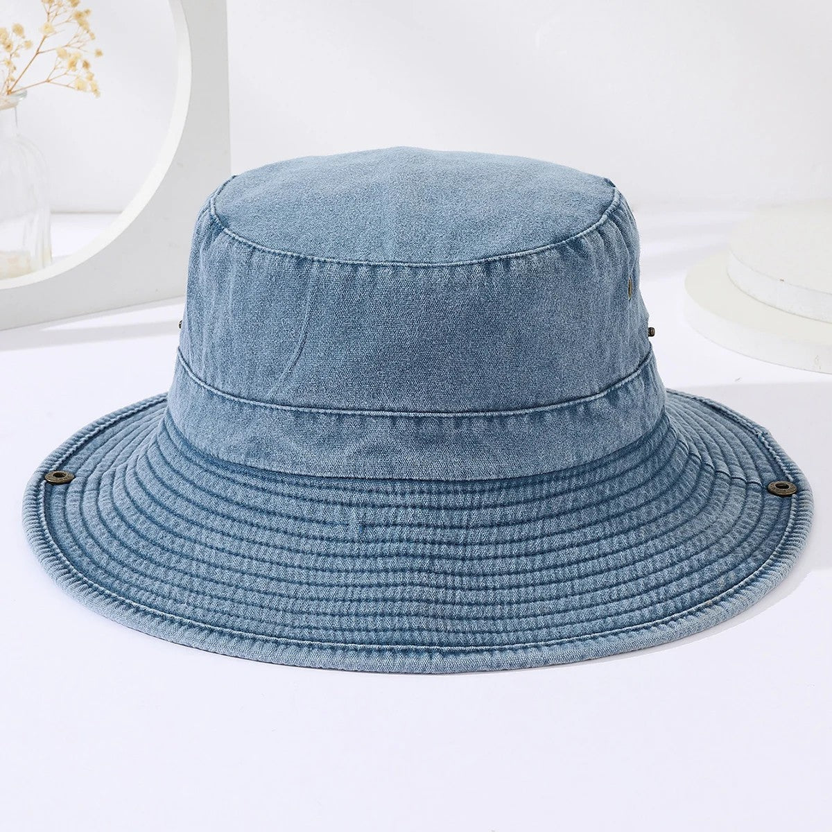 Garda Adjustable Bucket Hat - Washed Denim Blue