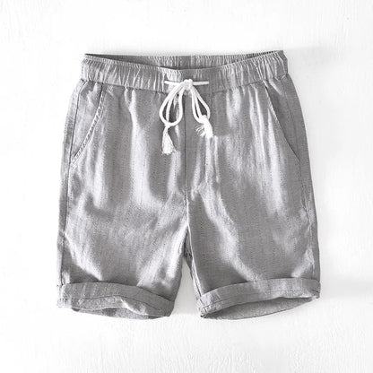 Garda Linen Pull-On Shorts - Slate Gray
