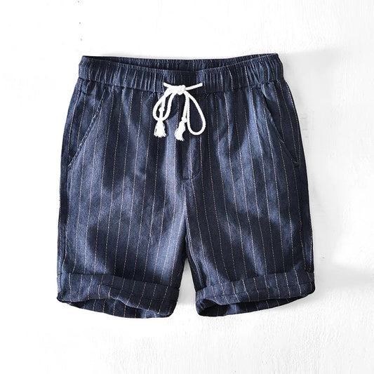 Garda Linen Pull-On Shorts - Midnight Navy