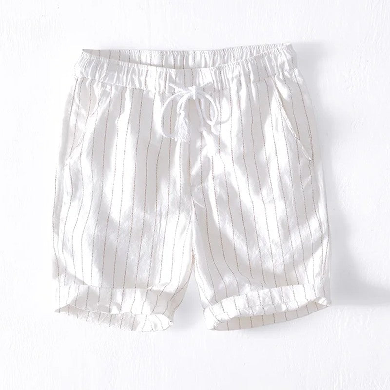 Garda Linen Pull-On Shorts - White