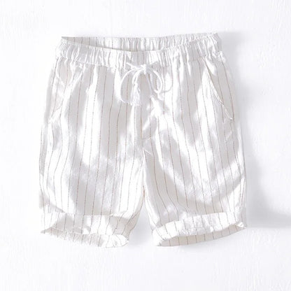 Garda Linen Pull-On Shorts - White