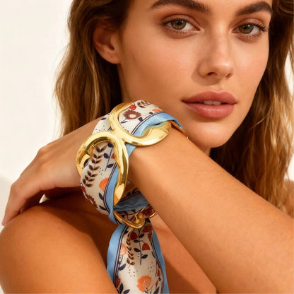 Gavanni Silk Scarf Bangle