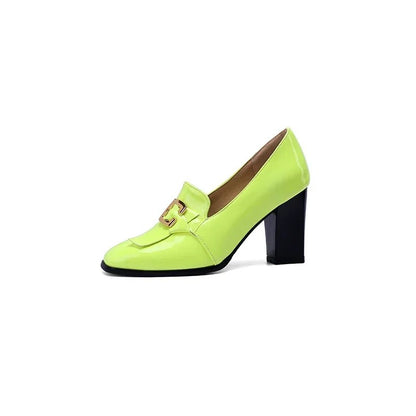 Givenne Patent Leather Loafer Pumps