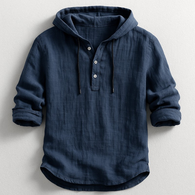 Hudson Knit Hoodie Shirt - Deep Navy