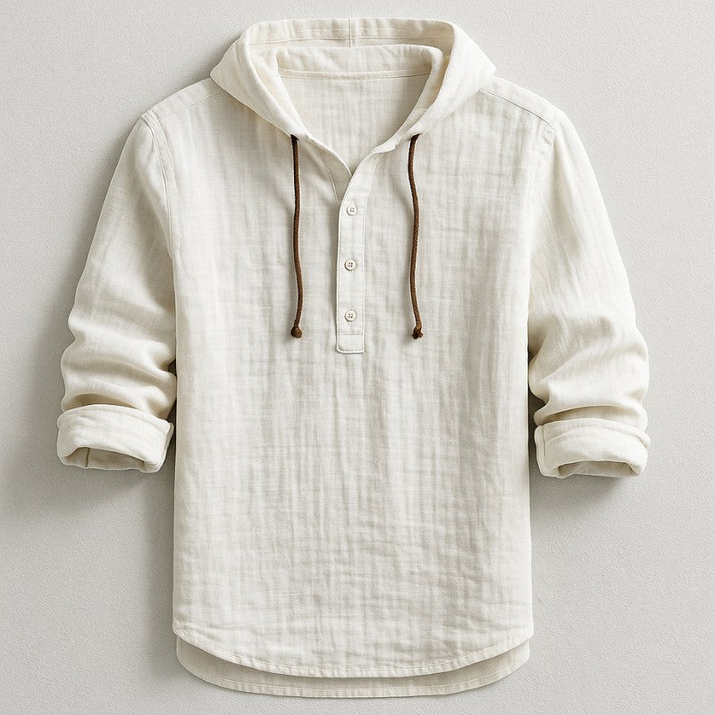Hudson Knit Hoodie Shirt - Optic White