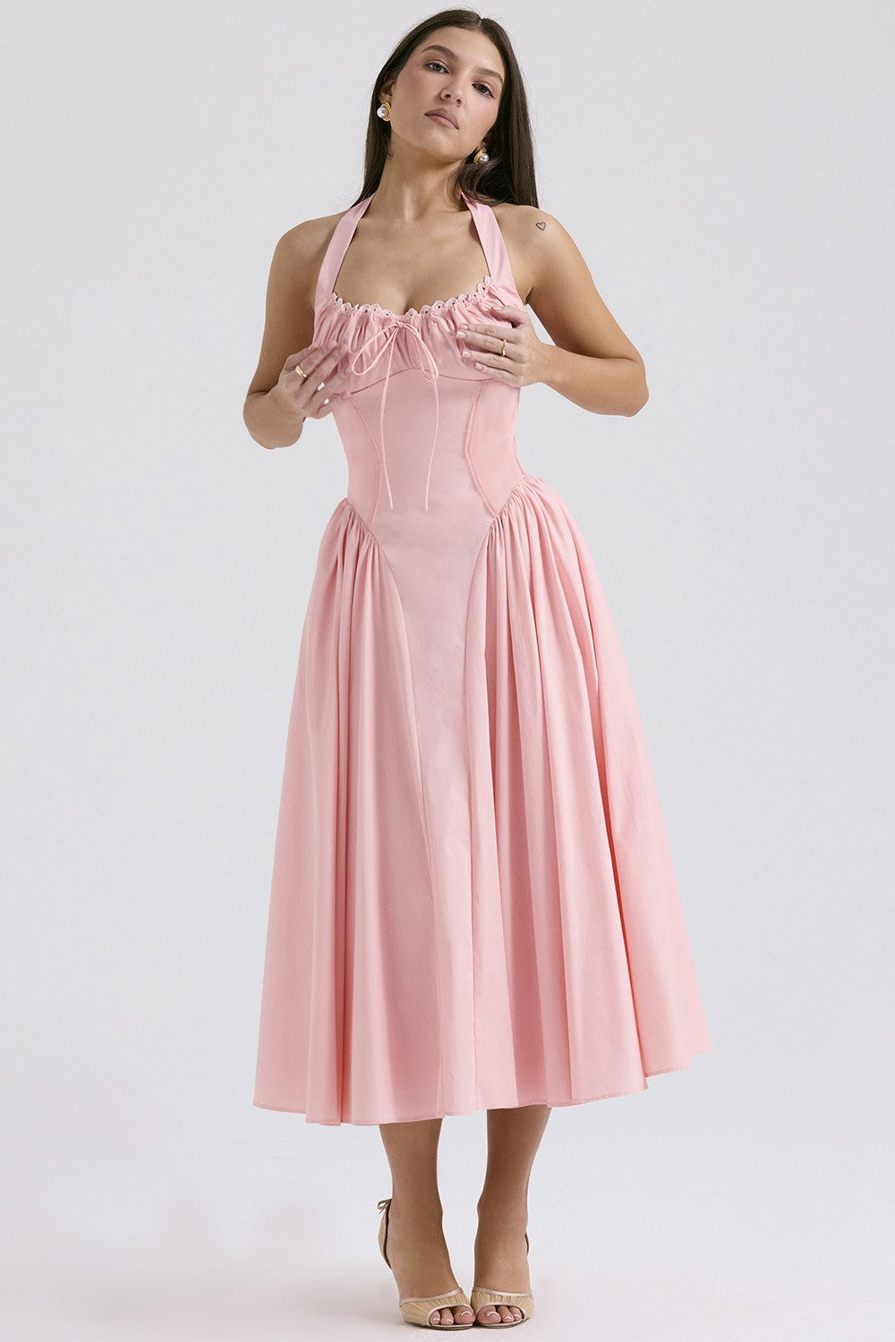 Isla Floral Maxi Dress - Blush