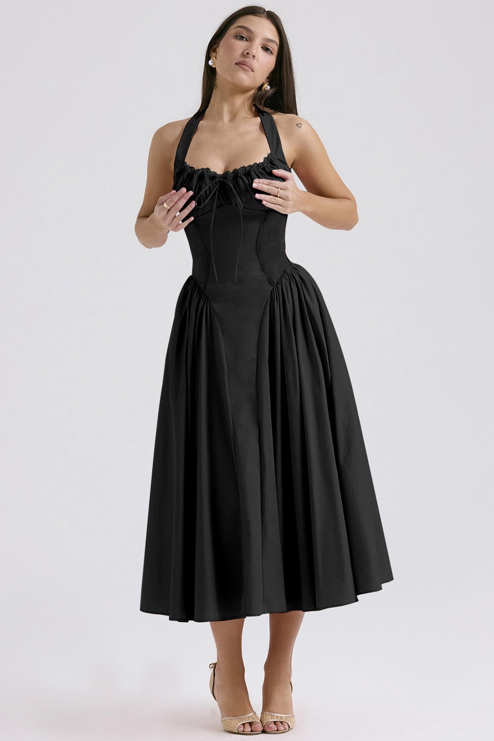 Isla Floral Maxi Dress - Classic Black