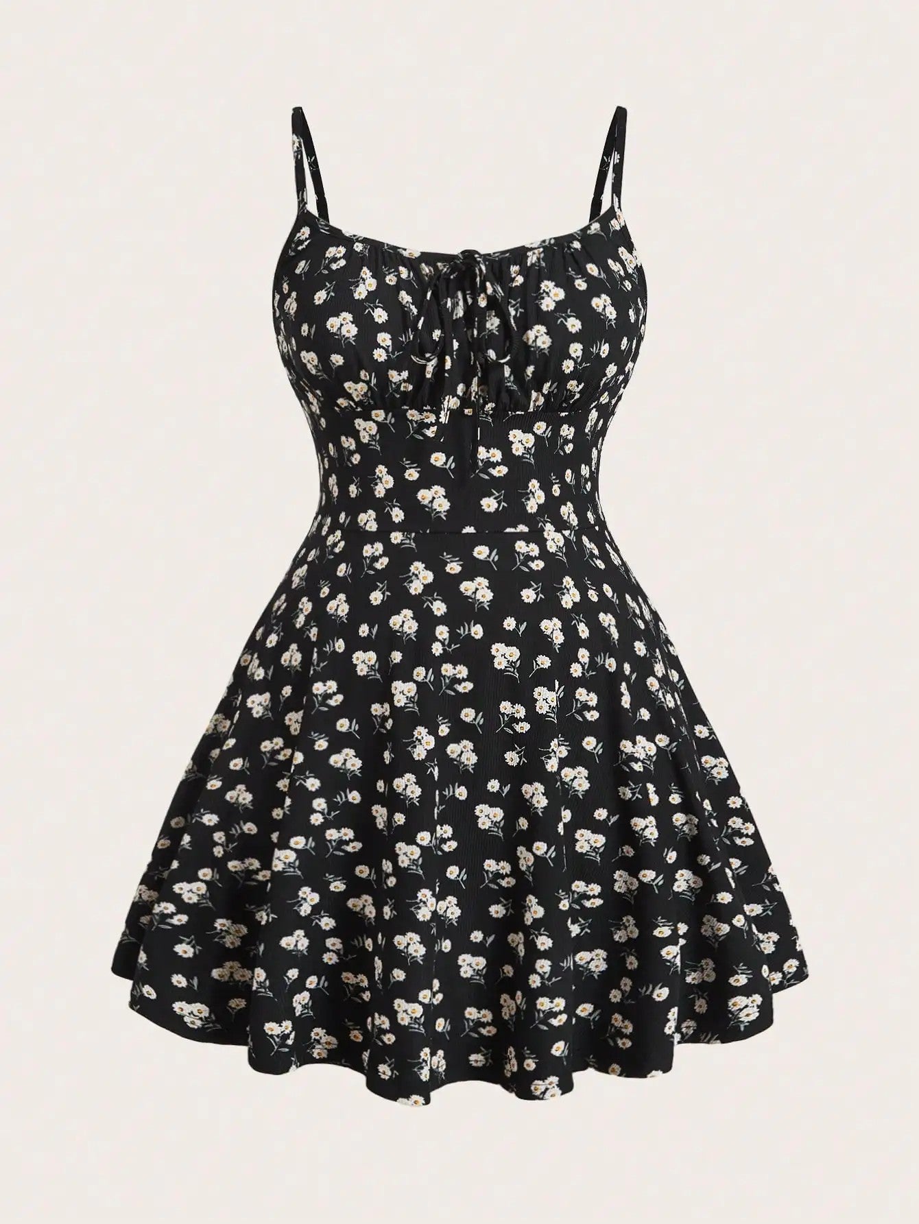 Isla Floral Midi Dress - Black