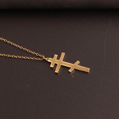 Icona Orthodox Cross Necklace - Gold