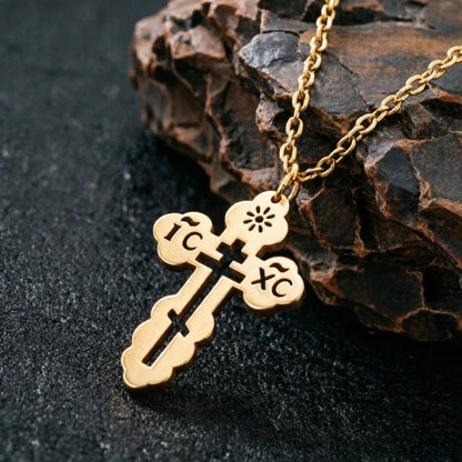 ICXC Steel Cross Necklace