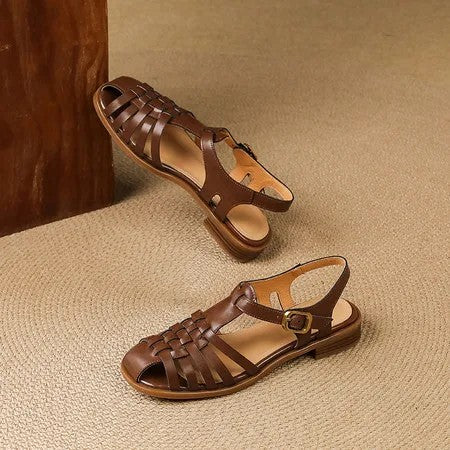 Siena Genuine Leather Woven Sandals