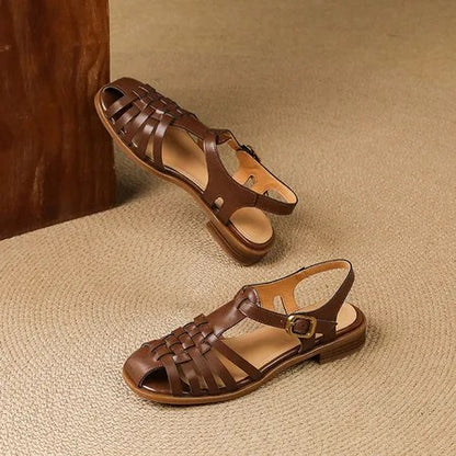 Siena Genuine Leather Woven Sandals
