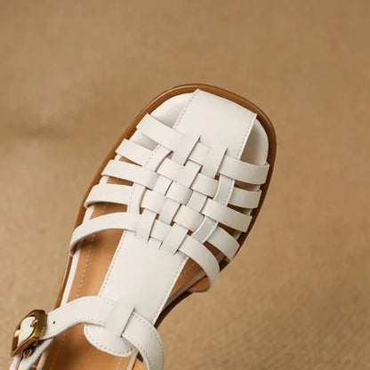 Siena Genuine Leather Woven Sandals