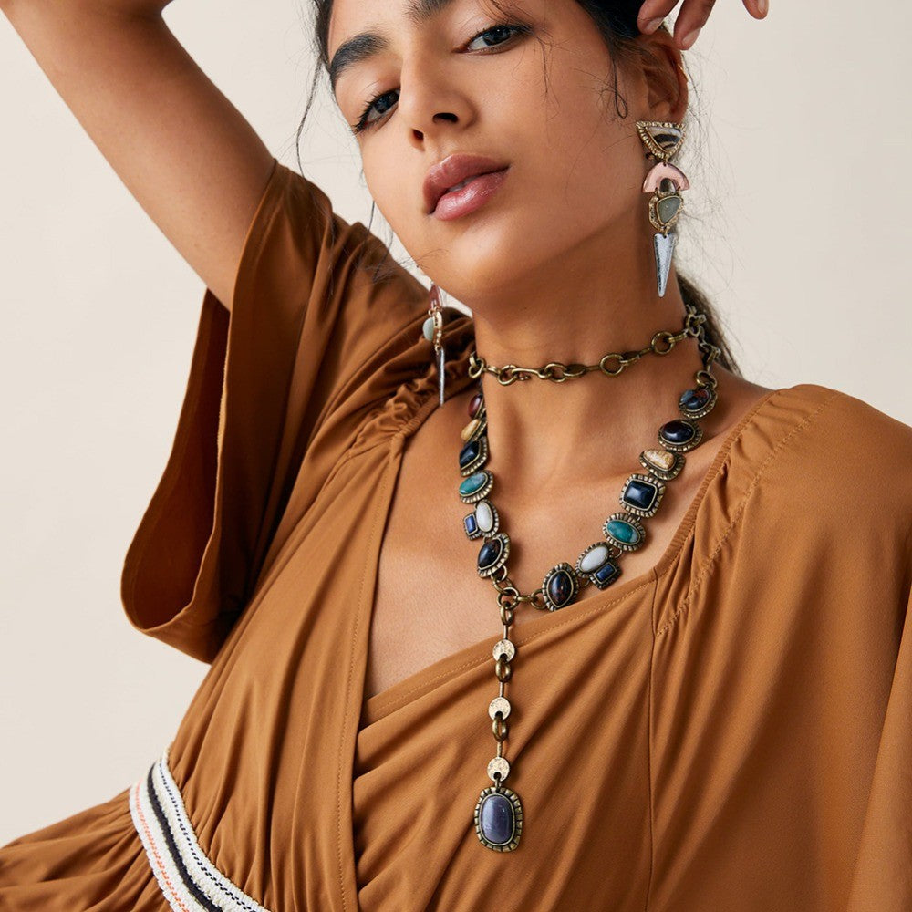 Siena Layered Gemstone Necklace