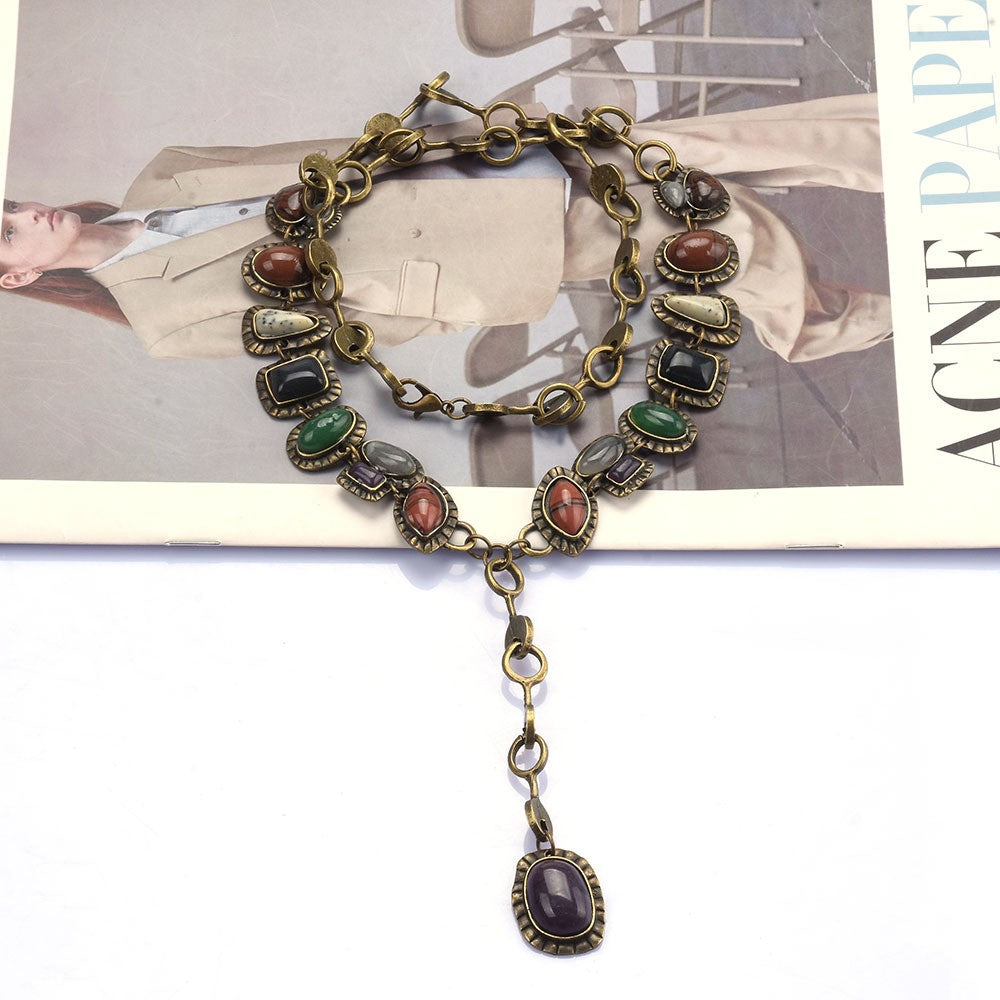 Siena Layered Gemstone Necklace