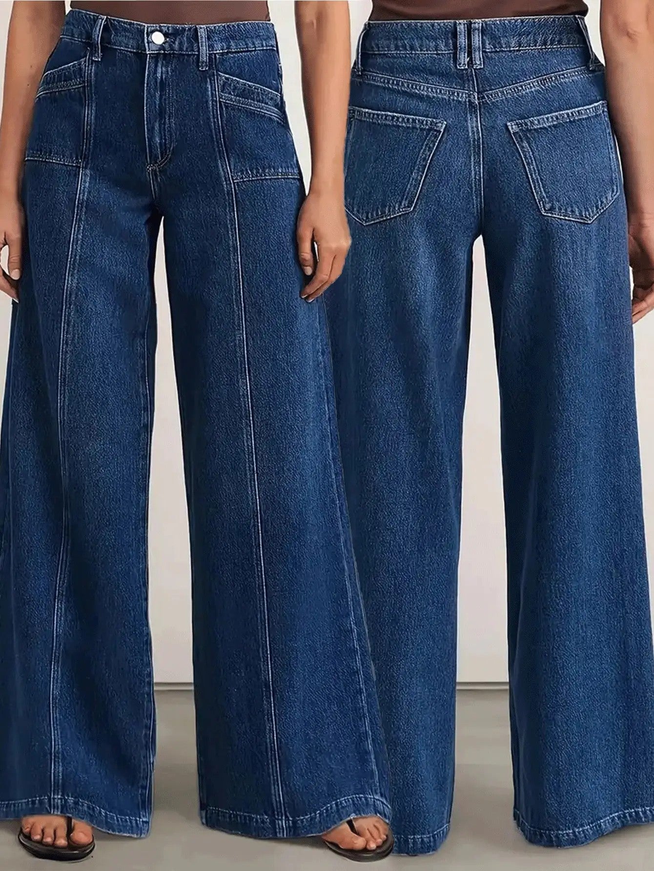 Sila Deep Blue Wide Leg Jeans