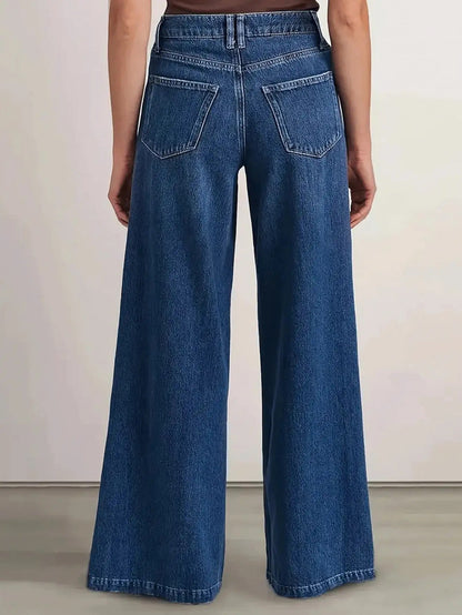 Sila Deep Blue Wide Leg Jeans