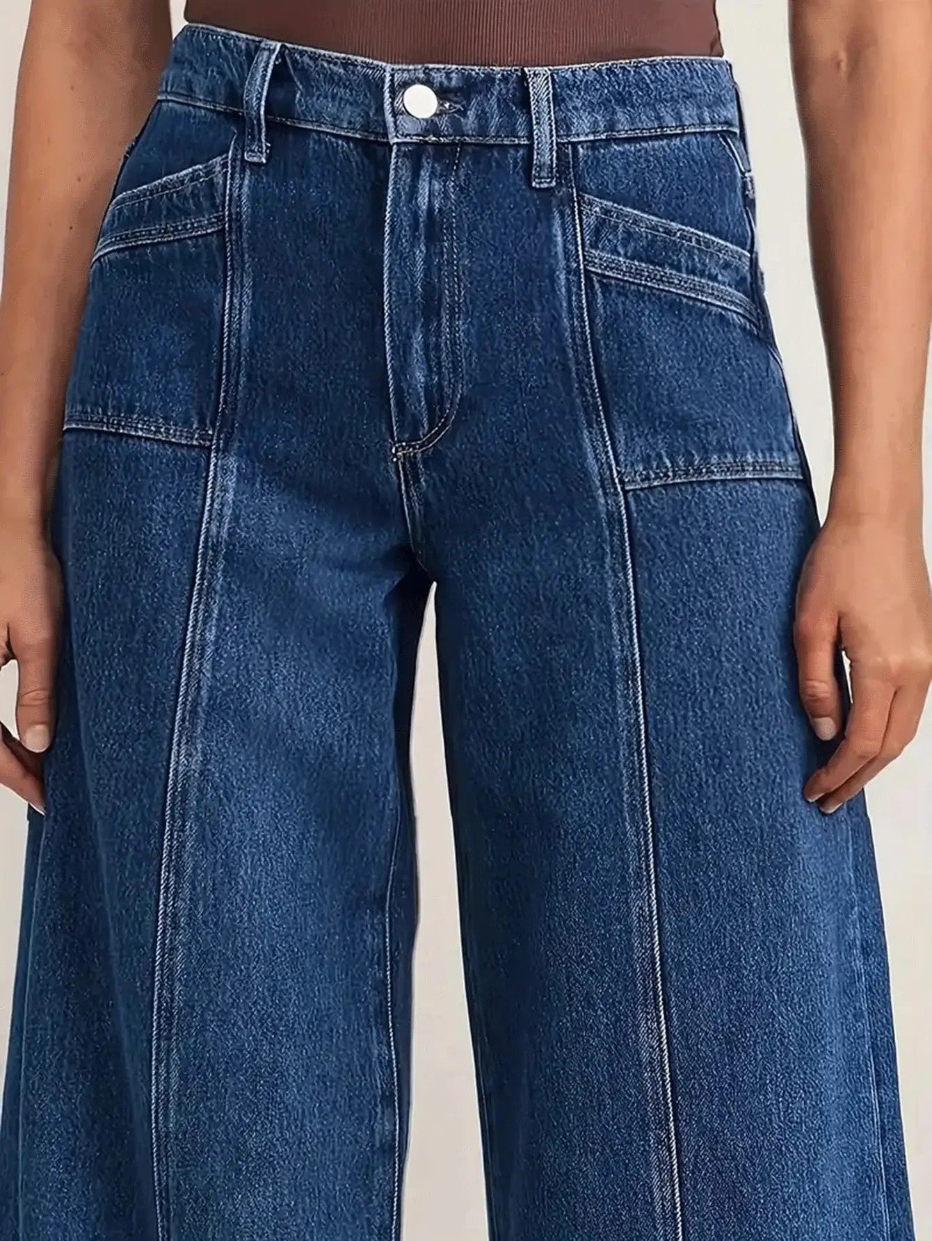 Sila Deep Blue Wide Leg Jeans