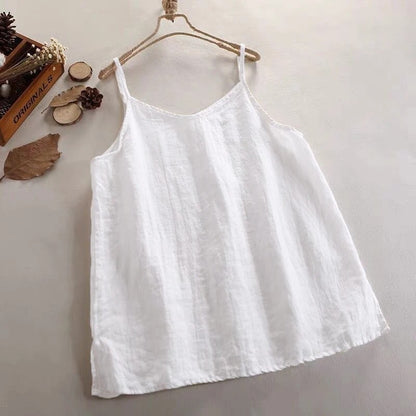 Sila V-Neck Camisole - Chalk White