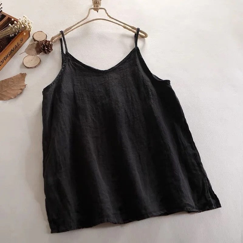 Sila V-Neck Camisole - Ebony