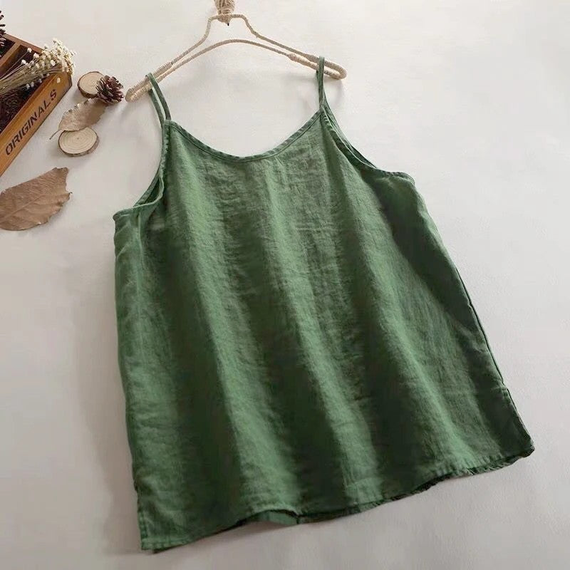 Sila V-Neck Camisole - Forest Green