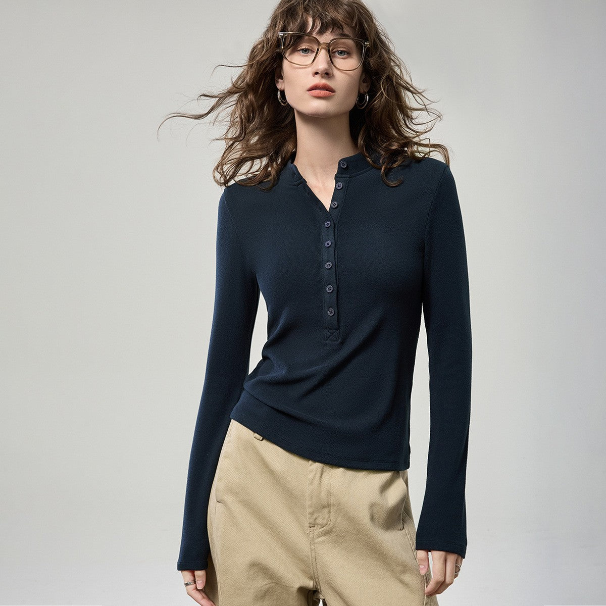 Sintra Slim-Fit Henley Top - Royal Blue