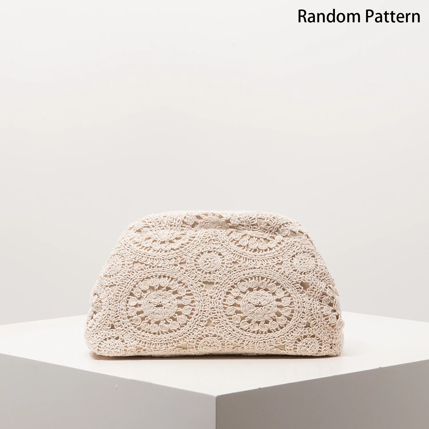 Sintra Straw Clutch Bag - Apricot