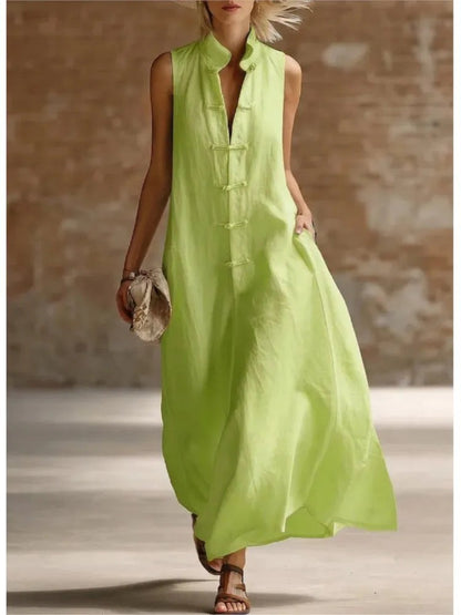 Sintra Lightweight Maxi Dress - Sage Green