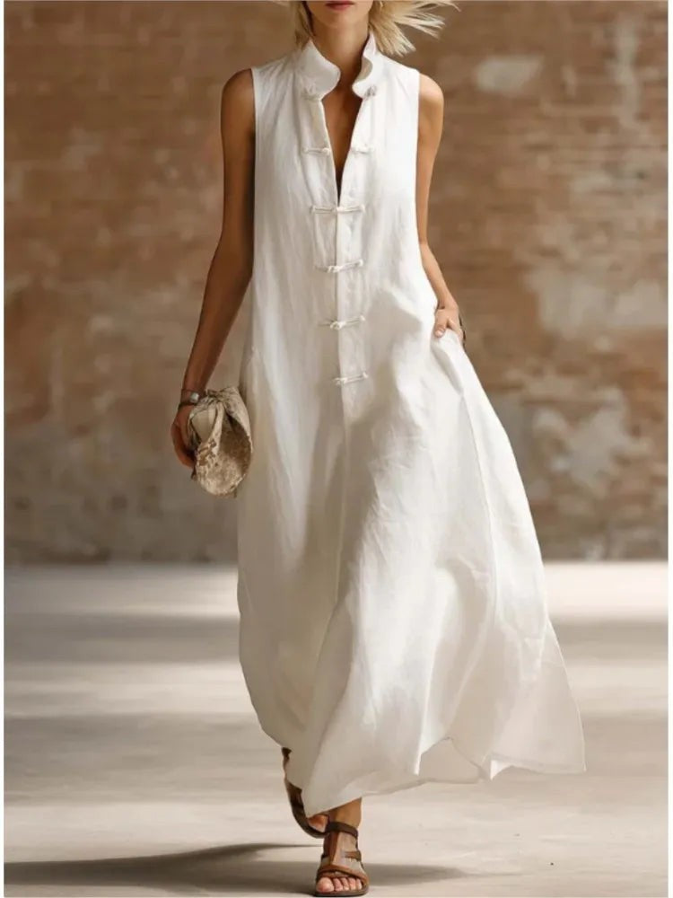 Sintra Lightweight Maxi Dress - Optic White