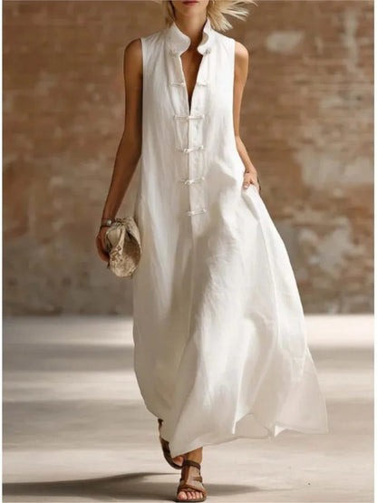 Sintra Lightweight Maxi Dress - Optic White
