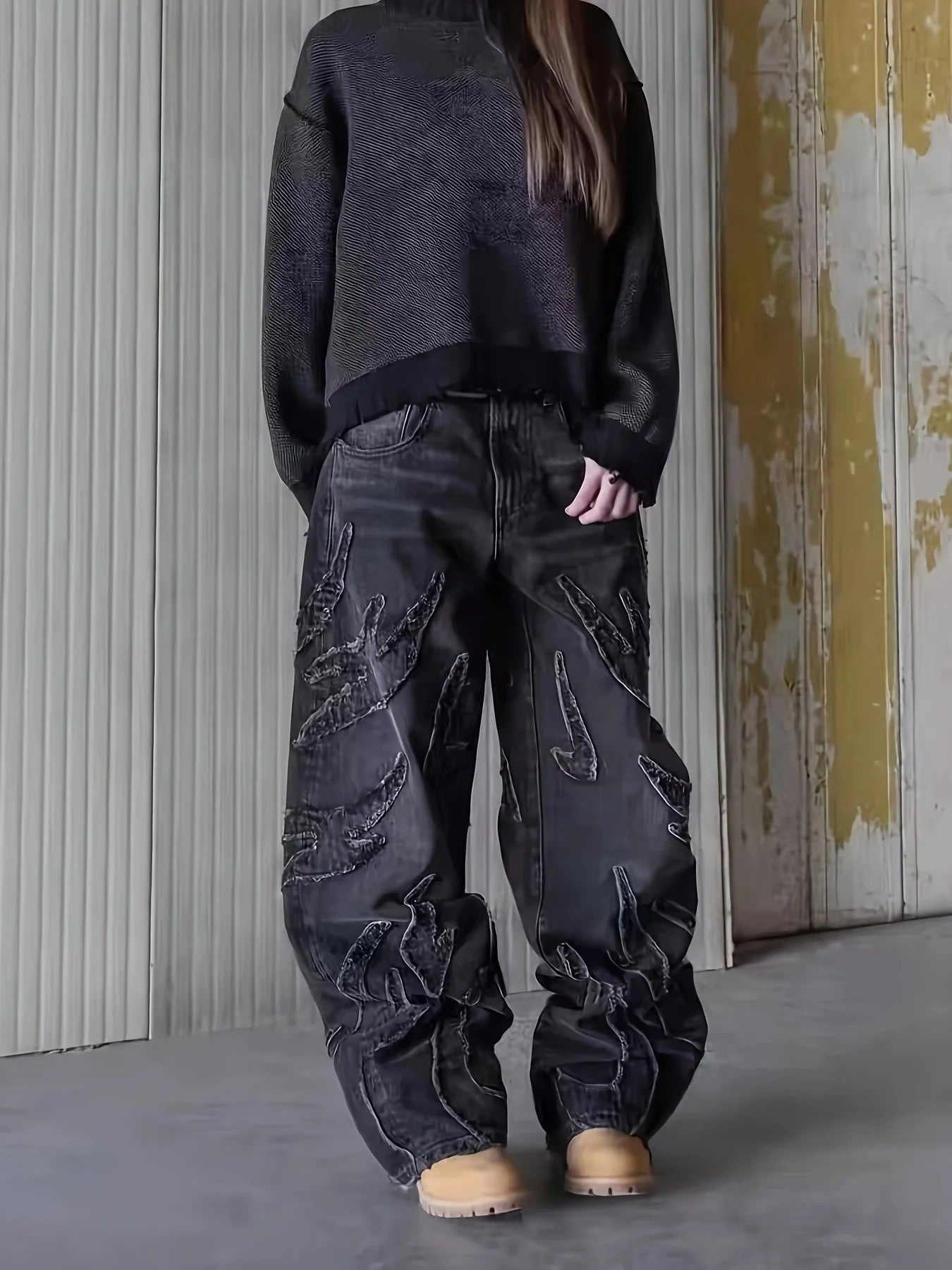 Jerez Embroidered Wide-Leg Jeans