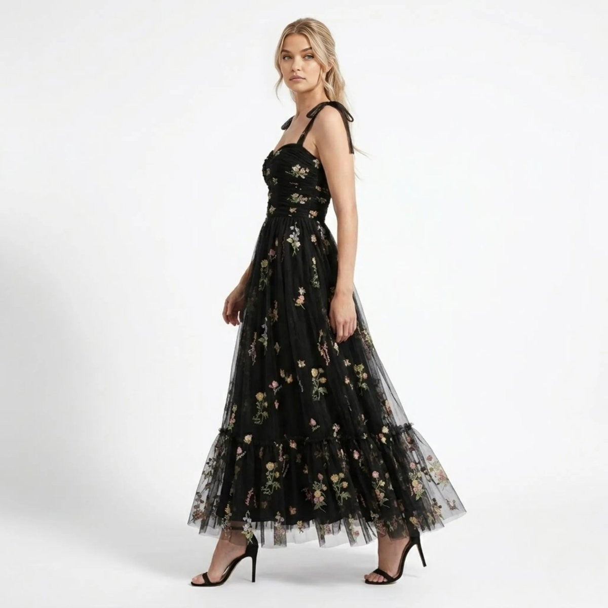 Kensington Embroidered Tulle Gown
