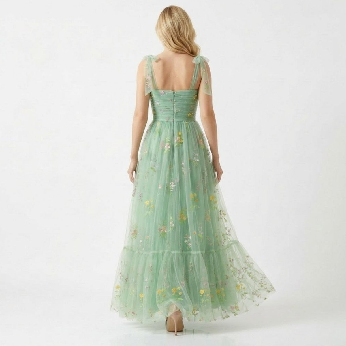 Kensington Embroidered Tulle Gown