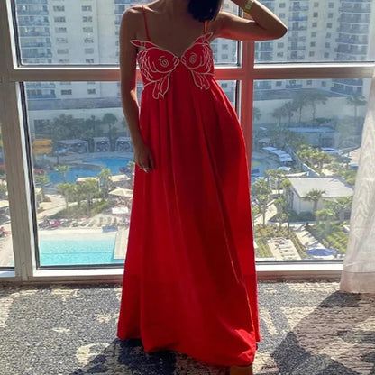 Koi Embroidered Maxi Dress