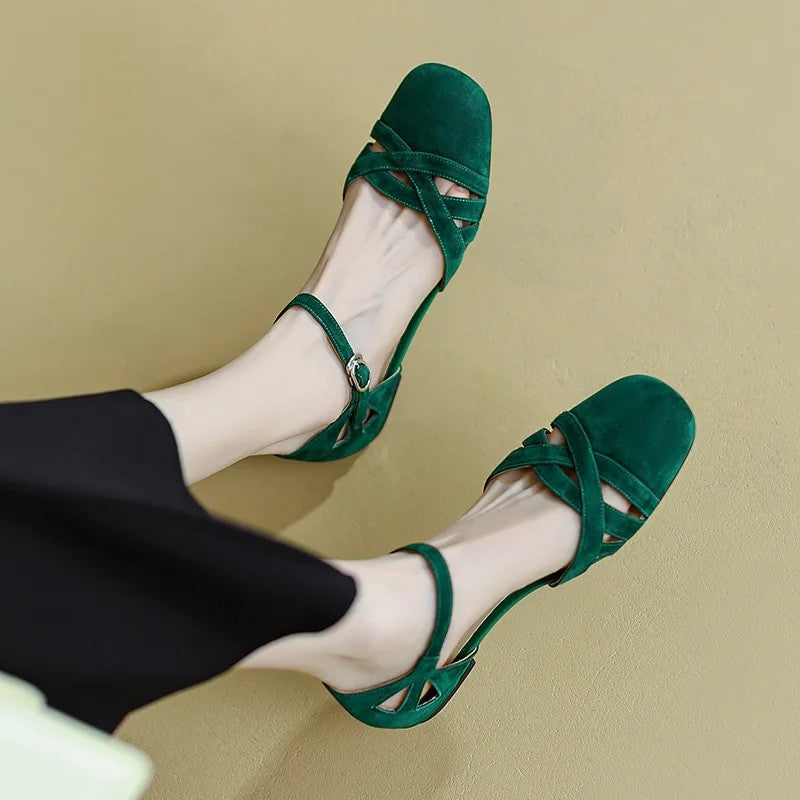 Langford Suede Sandals - Emerald