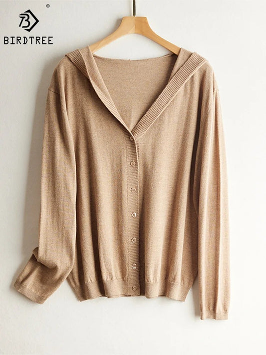Larzac Silk Cashmere Hooded Cardigan