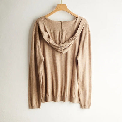 Larzac Silk Cashmere Hooded Cardigan