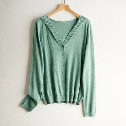Larzac Silk Cashmere Hooded Cardigan